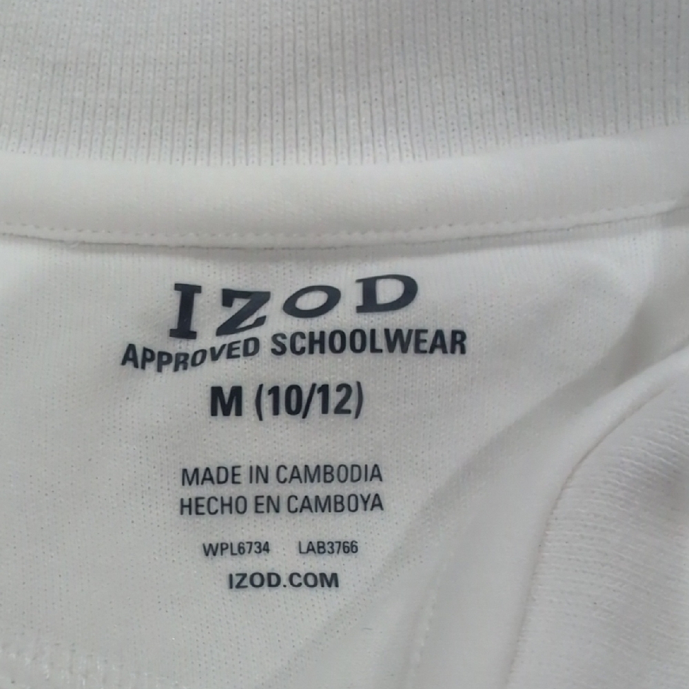 Izod Classic White Schoolwear Top